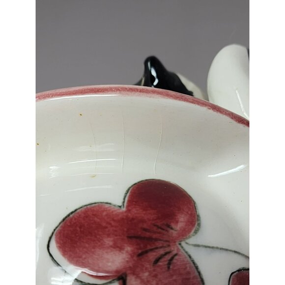 Vintage Ceramic‎ Skunk-Themed Ashtray With Floral Design & Humorous Text - Picture 8 of 10